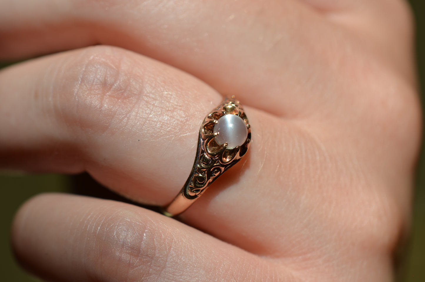 Magical Antique Moonstone Ring