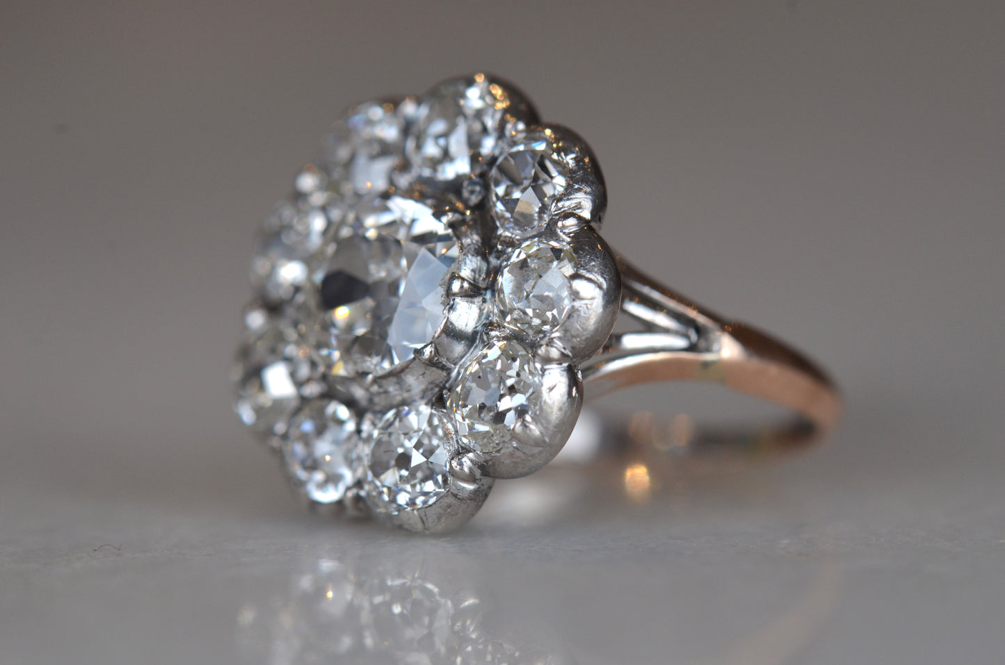 Outstanding Antique Cluster Ring