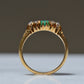 Vibrant Antique Emerald Cluster Ring