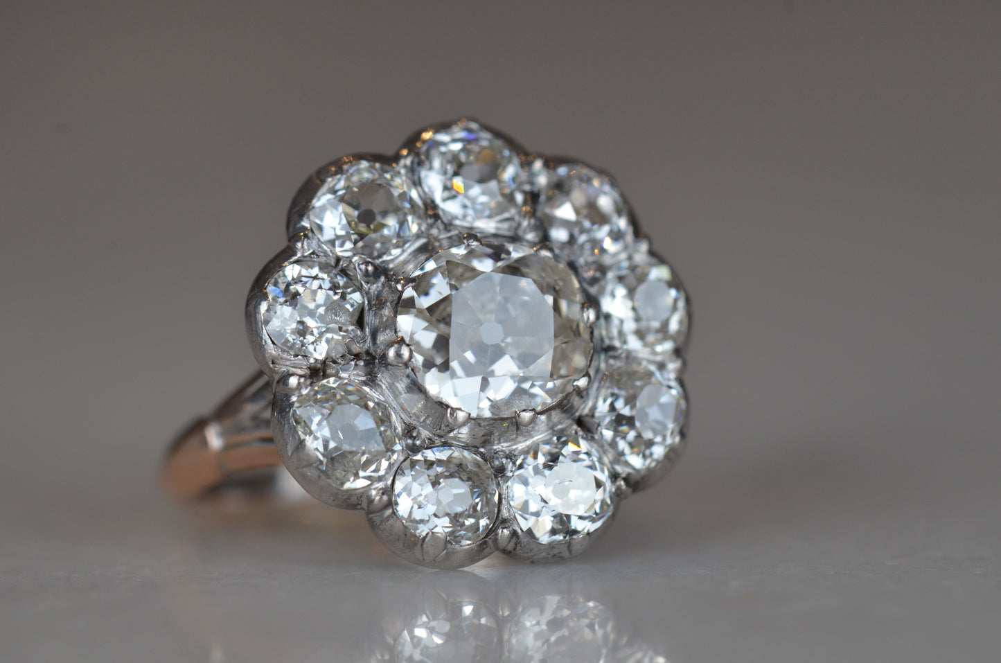 Outstanding Antique Cluster Ring