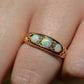 Lively Edwardian Opal and Diamond Boat Ring