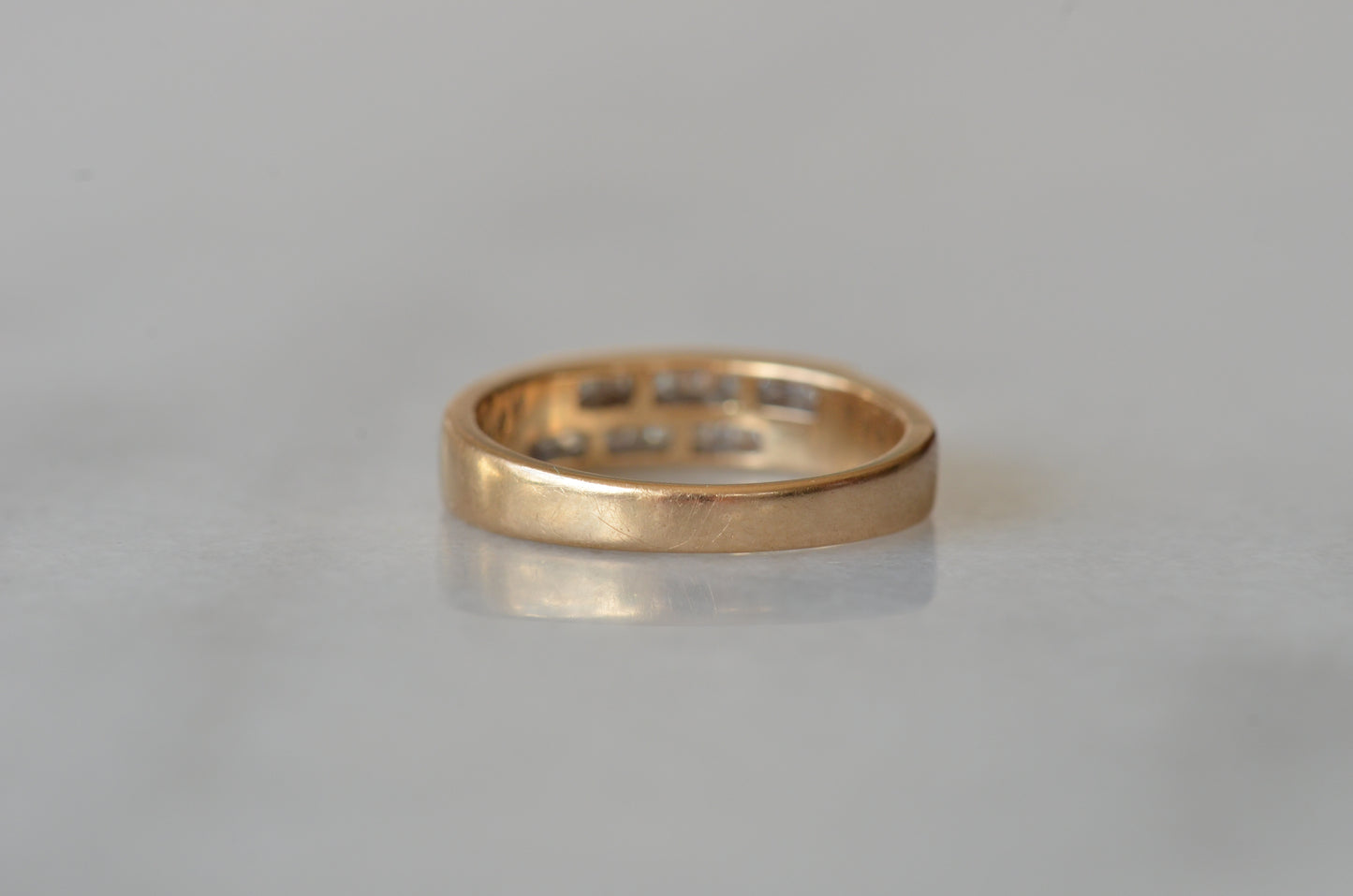 Sexy Vintage Carré Cut Diamond Band