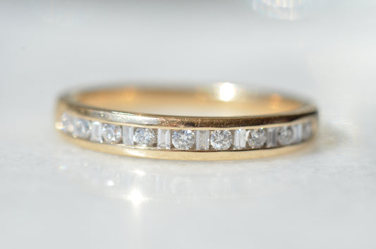 Crisp Estate Baguette and Brilliant Band