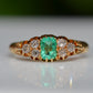 Vibrant Antique Emerald Cluster Ring