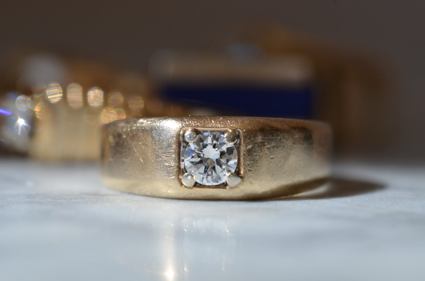 Smooth Vintage Solitaire Band