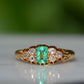 Vibrant Antique Emerald Cluster Ring