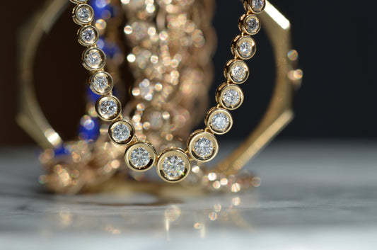 Devastating Estate Diamond Riviera Necklace