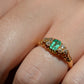 Vibrant Antique Emerald Cluster Ring