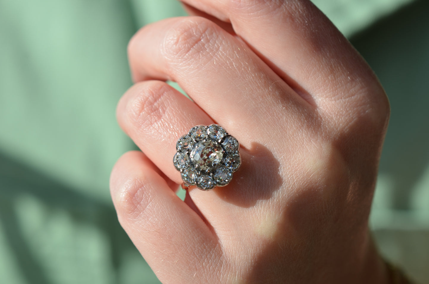 Outstanding Antique Cluster Ring