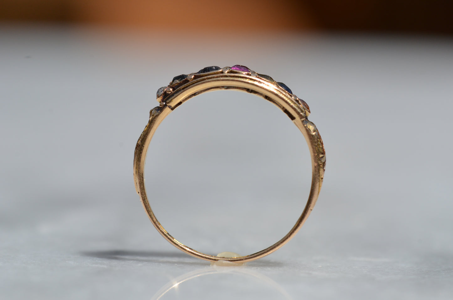 Sentimental Antique “Dearest” Acrostic Ring