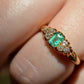 Vibrant Antique Emerald Cluster Ring