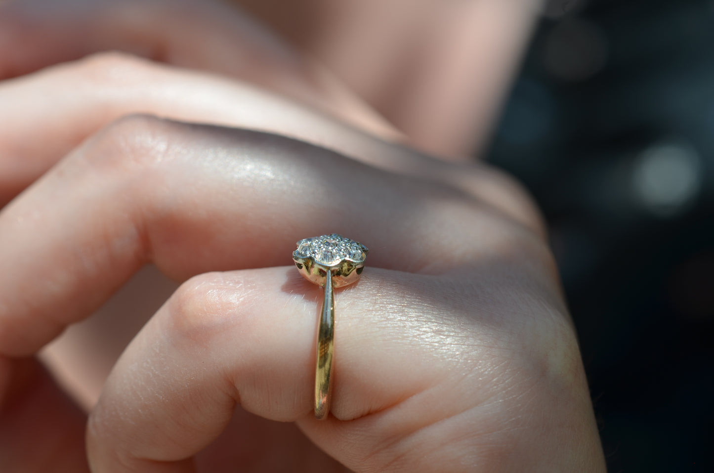 Petite Classic Diamond Daisy Ring