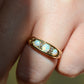 Lively Edwardian Opal and Diamond Boat Ring