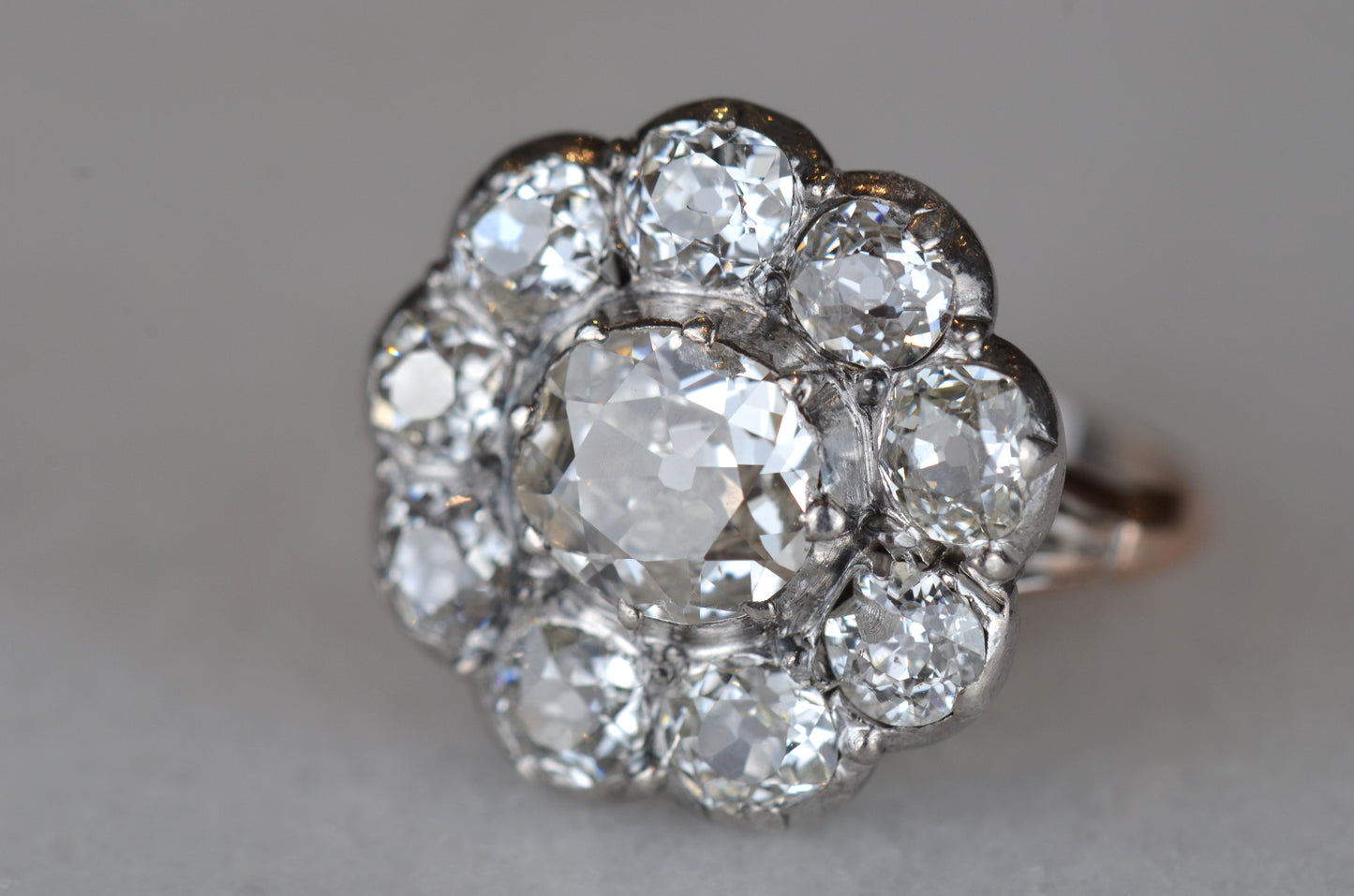 Outstanding Antique Cluster Ring