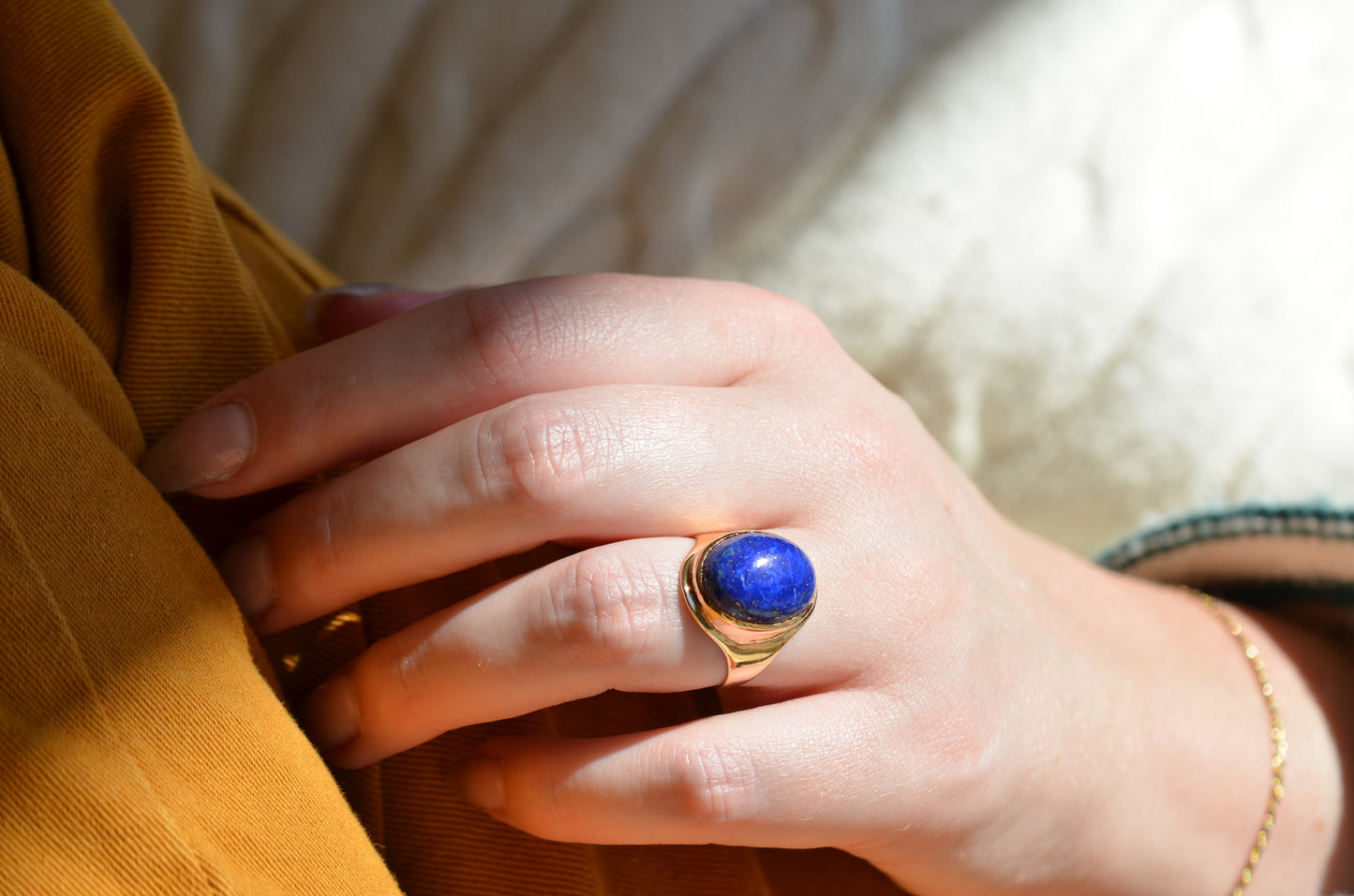 Bold Vintage Lapis Lazuli Ring