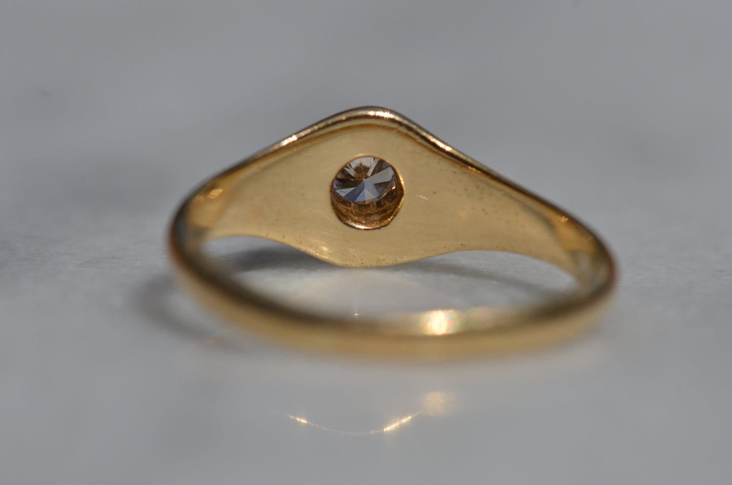 Vibrant Near-Antique Burnished Diamond Ring