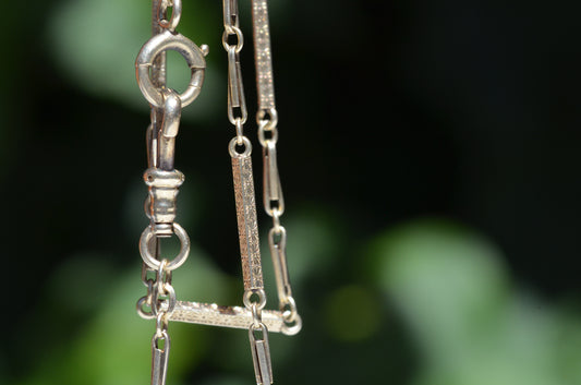 Detailed Antique Engraved Watch Chain