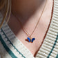 Bright Vintage Lapis Butterfly Charm