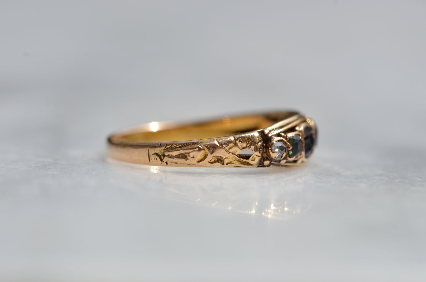 Sentimental Antique “Dearest” Acrostic Ring