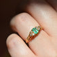 Vibrant Antique Emerald Cluster Ring