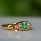 Vibrant Antique Emerald Cluster Ring