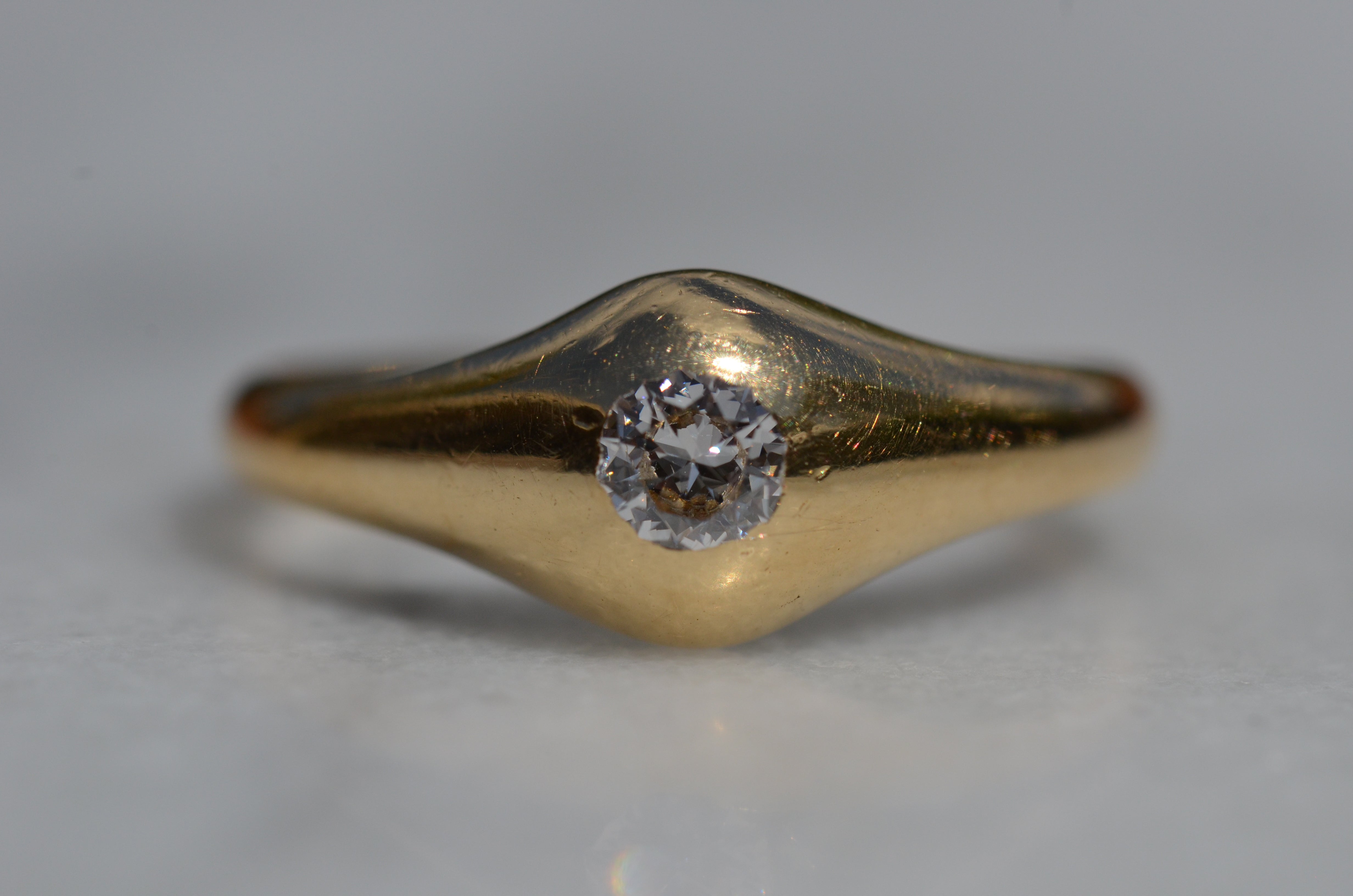 Vibrant Near-Antique Burnished Diamond Ring – St. Eloi