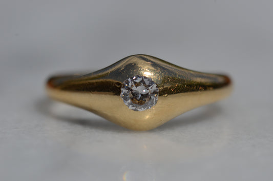 Vibrant Near-Antique Burnished Diamond Ring