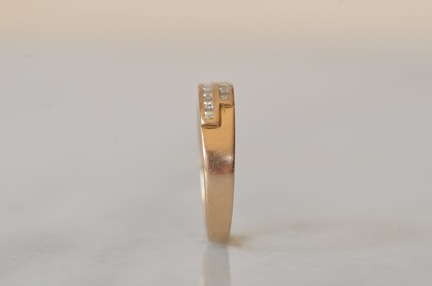 Sexy Vintage Carré Cut Diamond Band