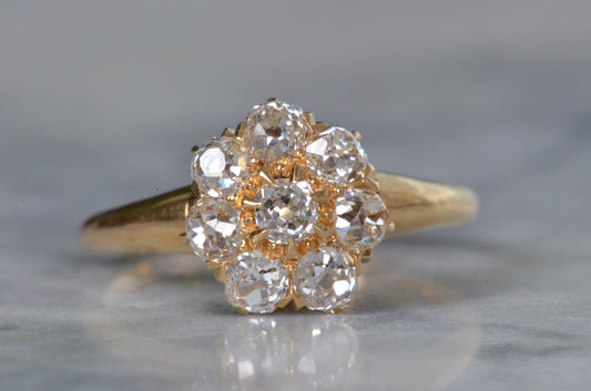 Breathtaking Old Mine Cluster Ring
