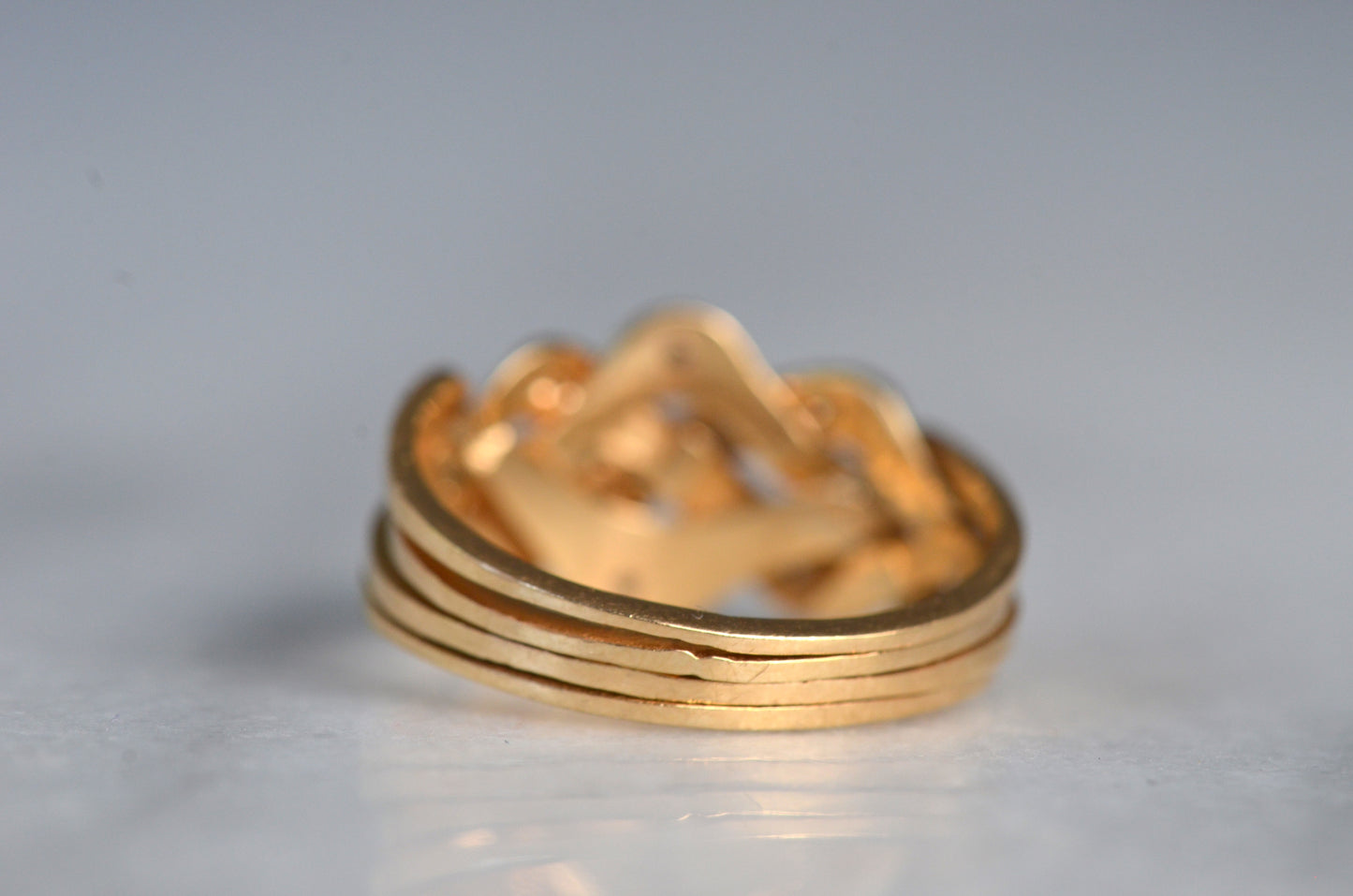 Diamond Studded Vintage Puzzle Ring