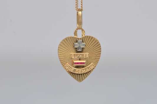 Radiant Vintage French Love Token