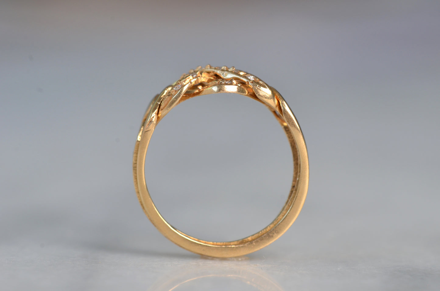Diamond Studded Vintage Puzzle Ring