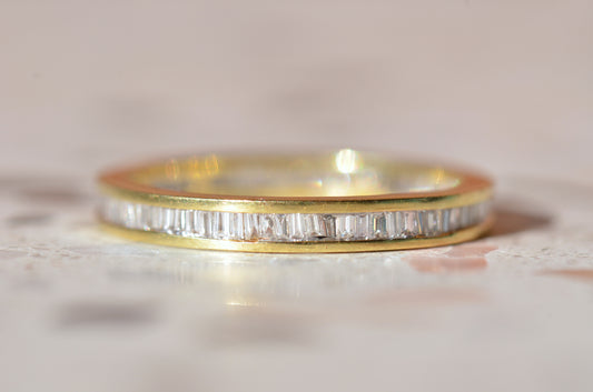 Shimmering Vintage Baguette Eternity Ring