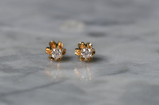 Dainty Buttercup Diamond Studs