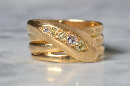 Entrancing Coiled Snake Ring 1906