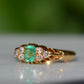 Vibrant Antique Emerald Cluster Ring