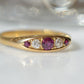 Vivid Antique Ruby and Diamond Boat Ring