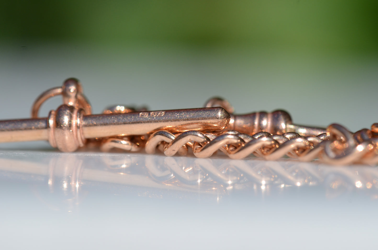 Warm Rose Antique-Inspired T-Bar Bracelet
