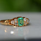 Vibrant Antique Emerald Cluster Ring
