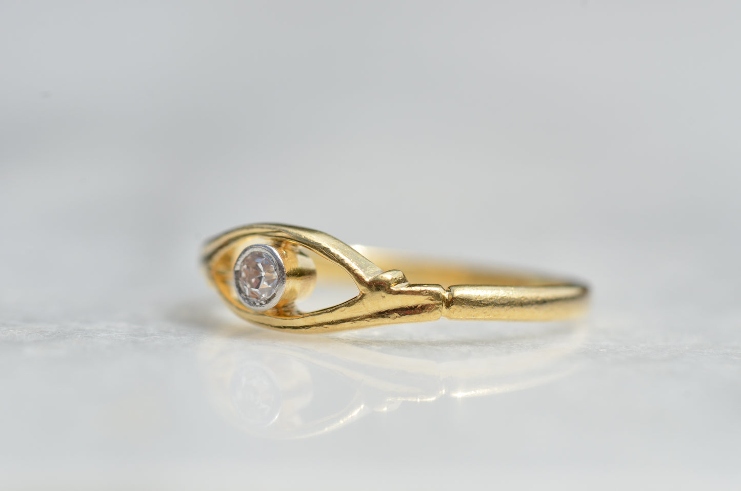 Bright Edwardian Diamond Eye Ring