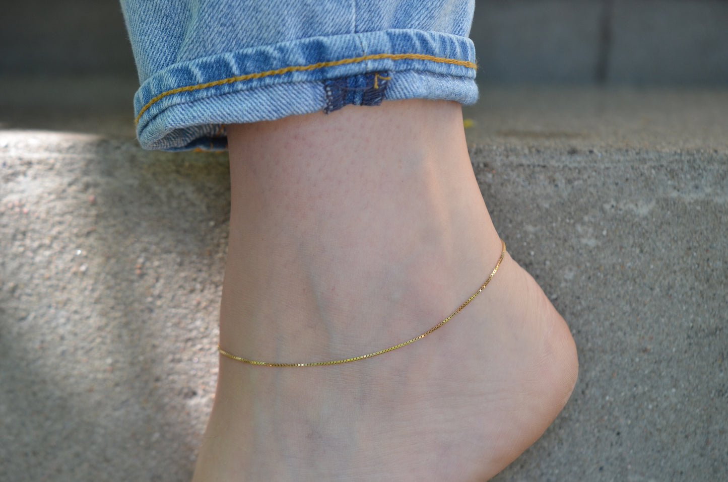 Easy Estate Box Chain Anklet