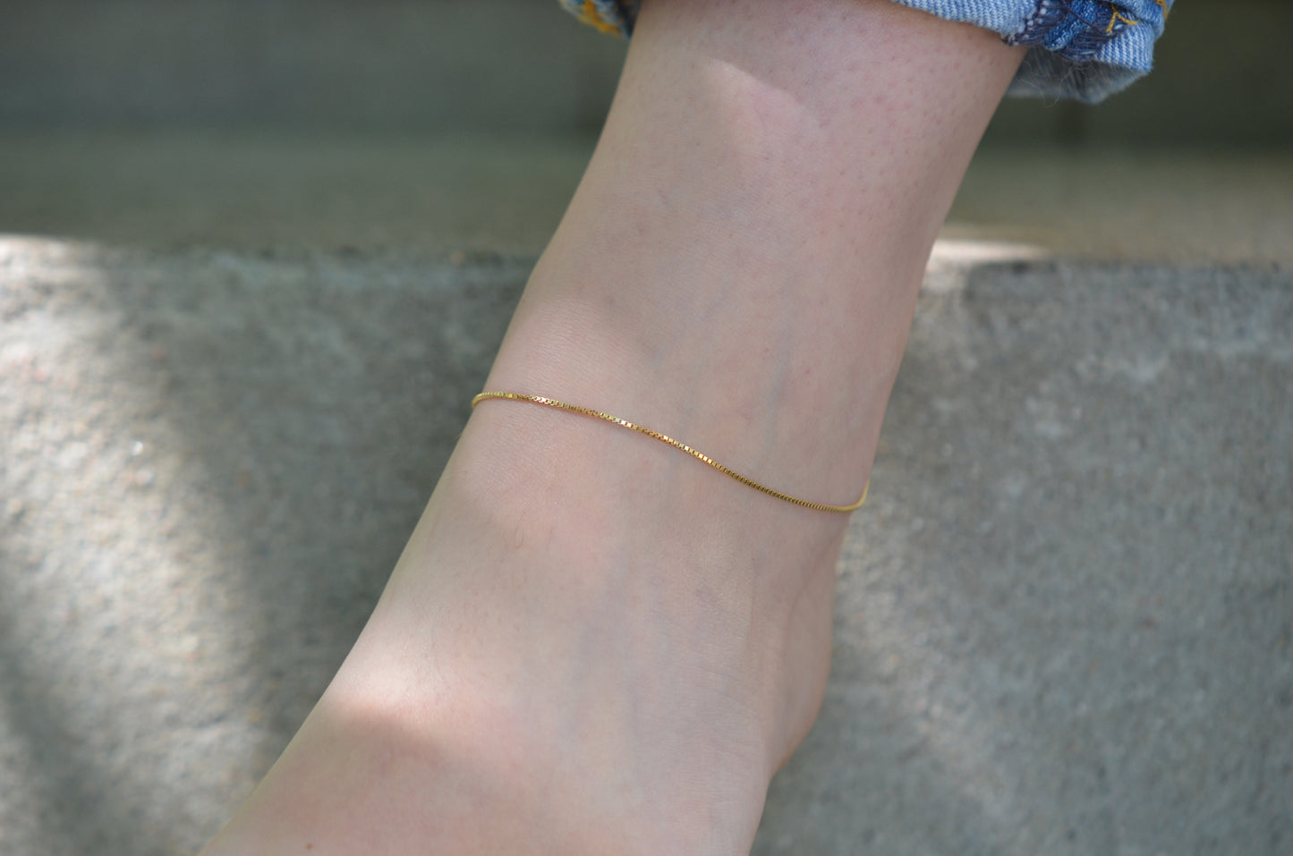 Easy Estate Box Chain Anklet