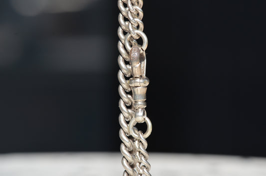 Smooth Antique Silver Curb Bracelet