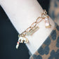 Soft Rosy Gold Vintage Padlock Bracelet