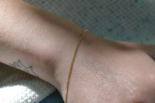Delicate Minimal Estate Curb Link Bracelet