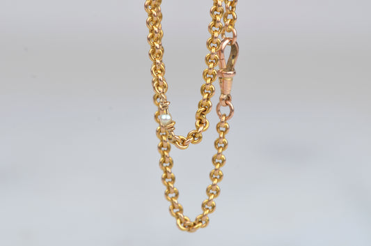 Elegant Antique Pearl and Belcher Bracelet