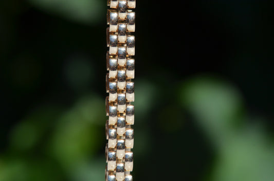 Sleek Vintage Brick Link Bracelet