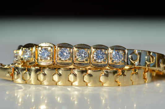 Gorgeous Vintage Diamond Panel Bracelet