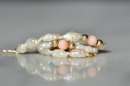 Bright Estate Pearl and Coral Bracelet