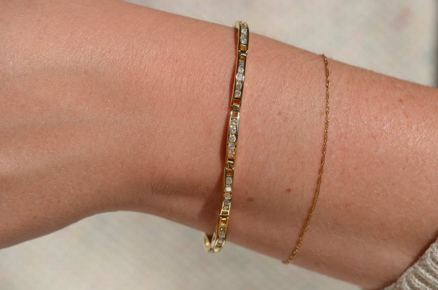 Rolling Vintage Diamond Bracelet